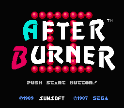After Burner (Homebrew) — Title screen